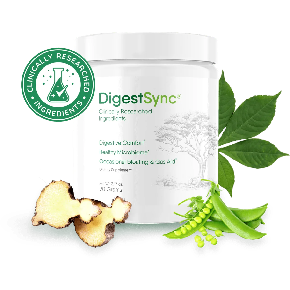 DigestSync Gut & Digestive Supplement Bottle (Front Label)